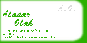 aladar olah business card